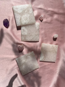 Clear Quartz Square Coaster Set of 4