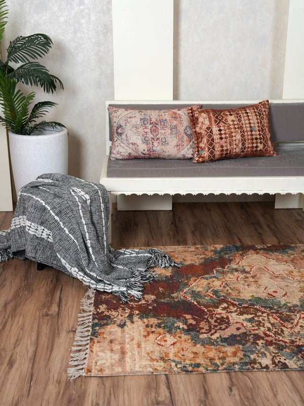 Embroidered Rug - Colour Burst