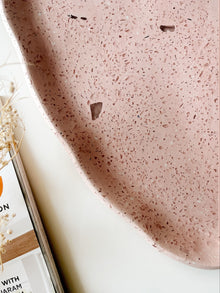 Concrete Irregular Oval Tray - Terrazzo