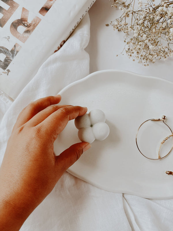 Concrete Irregular Oval Tray