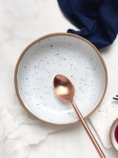 Coupe Salad Bowl Speckled Snow