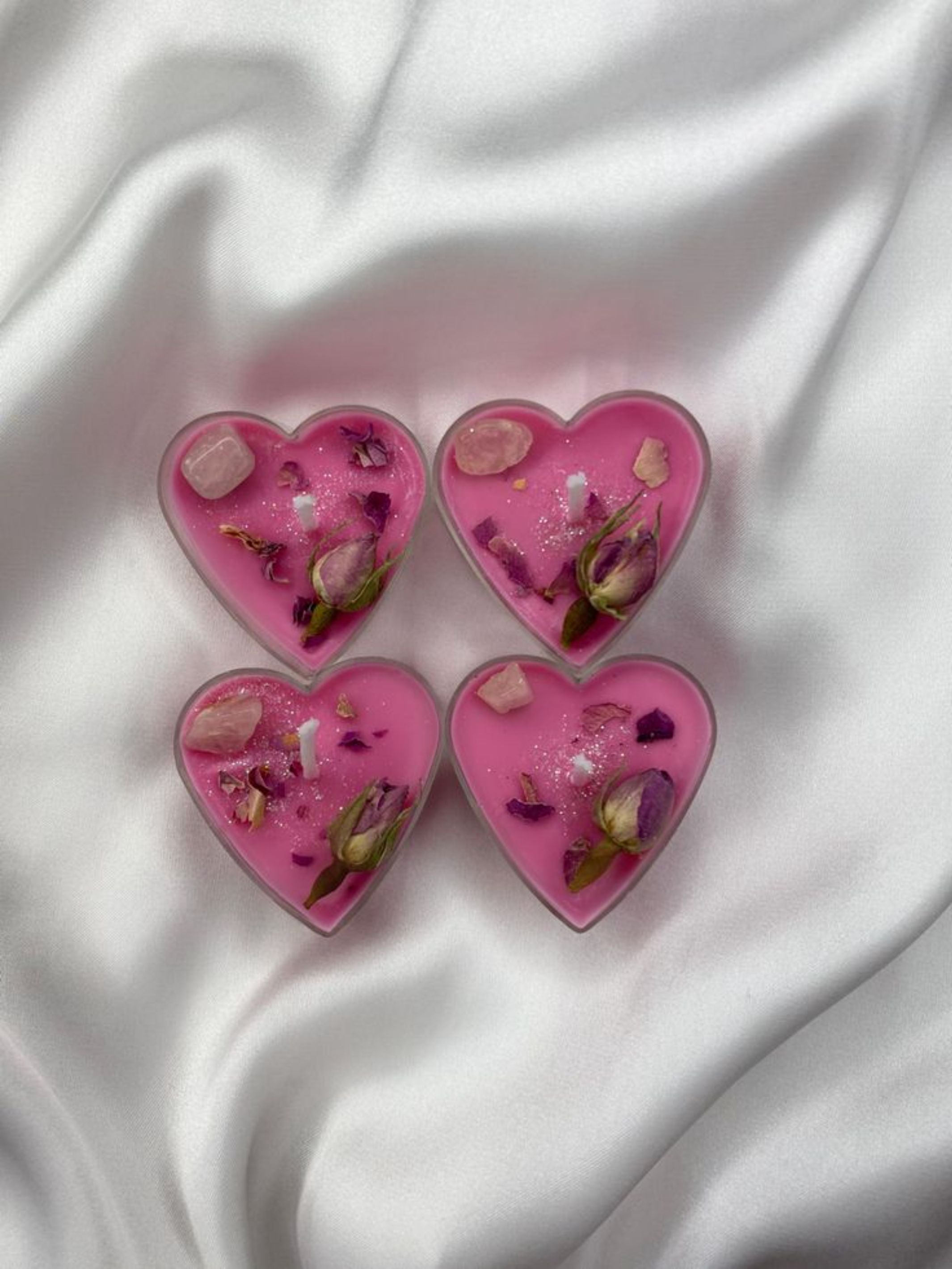 Crystal Heart Tealight Candles