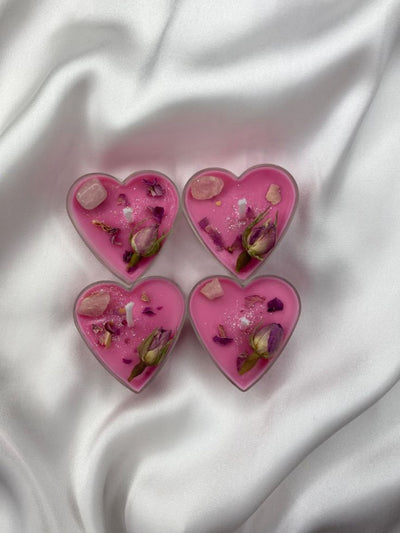 Crystal Heart Tealight Candles