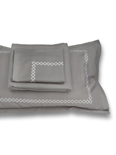 Bedsheet - Cubes Modern Grey