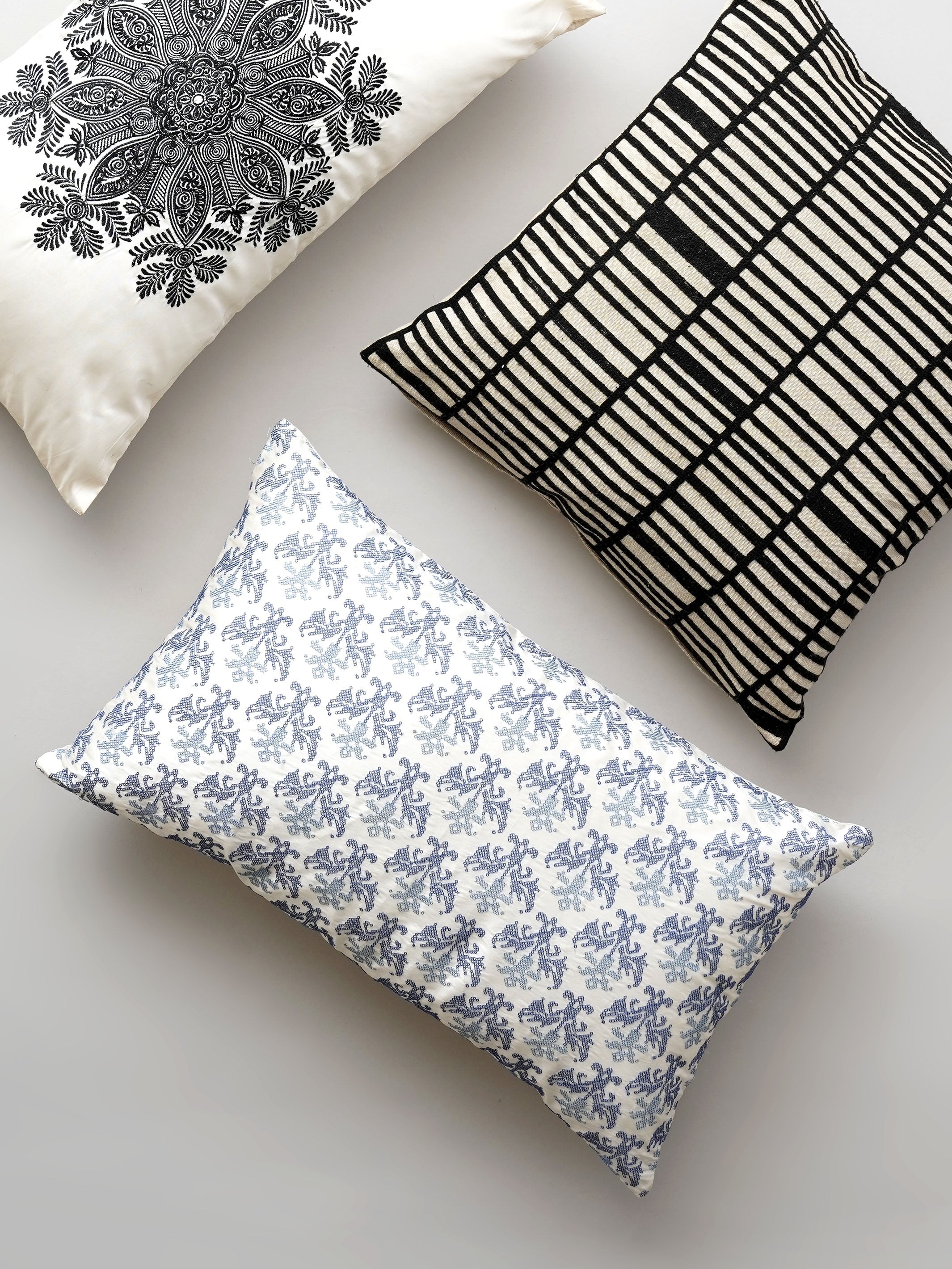 Cushion Cover - Damask Embroidered