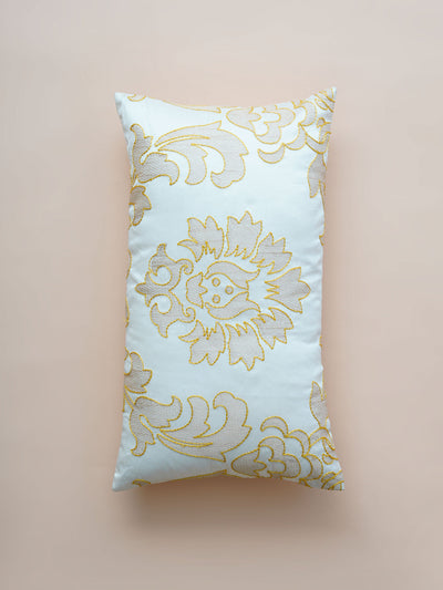 Cushion Cover - Damask Embroidered Yellow