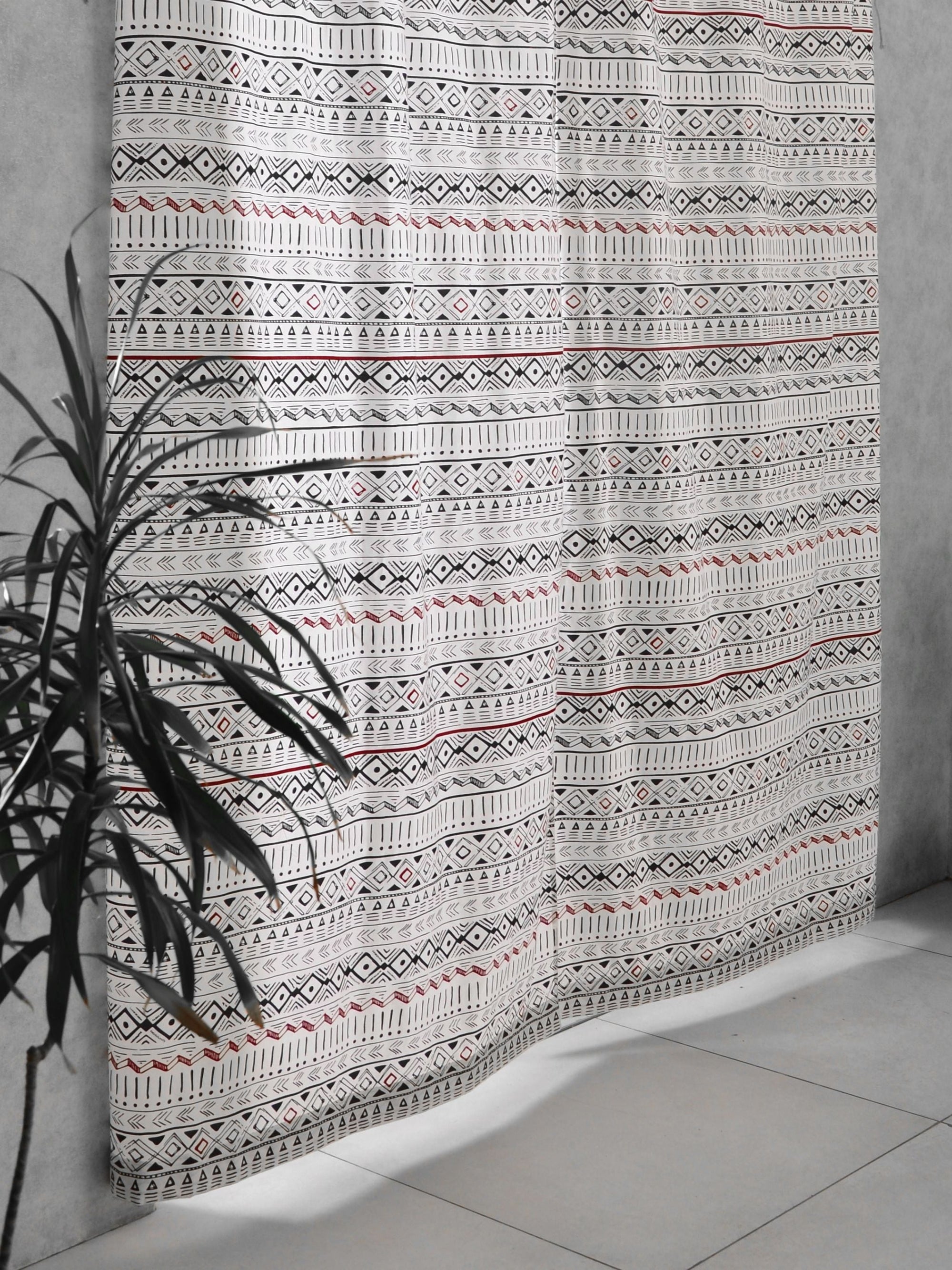 Denmark Red Tassles Curtain