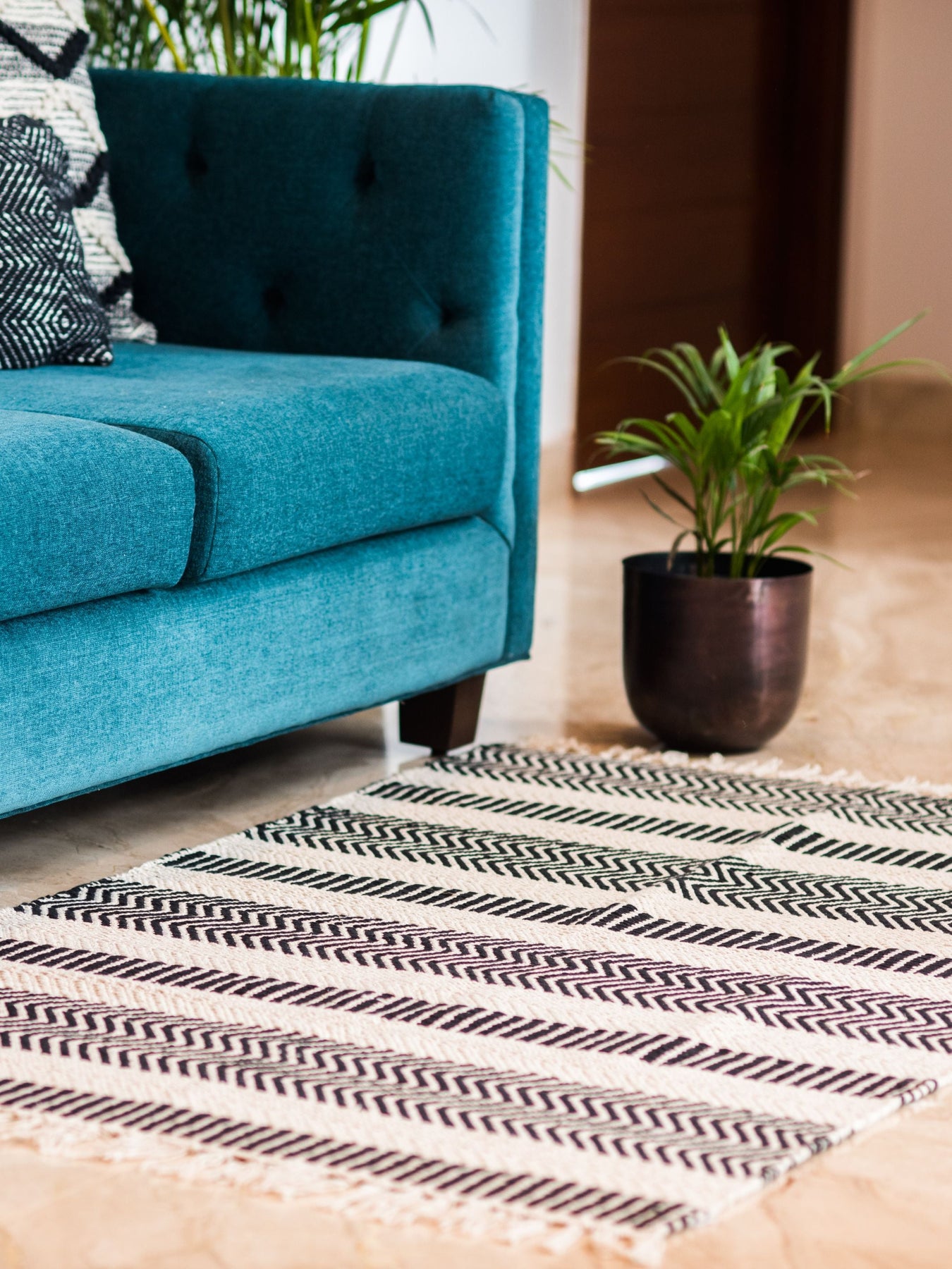 Handloom Woven Rugs | Denmark Stripe Rug – The Purple Pony
