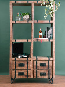Dramatic Metal Braces Shelf