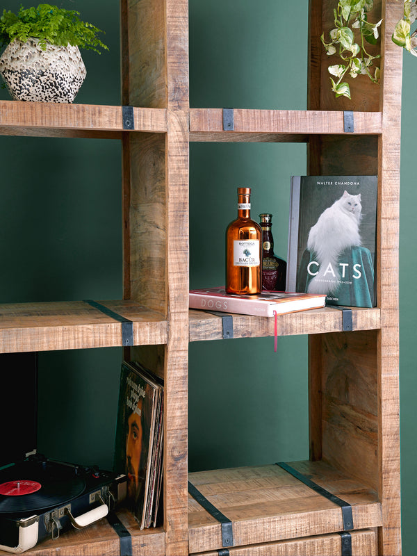 Dramatic Metal Braces Shelf