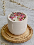 Dryflower & Soy Wax Candle In Small Round Jar