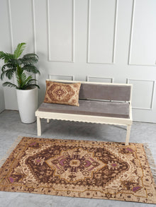 Embroidered Rug - Earthy Elegance