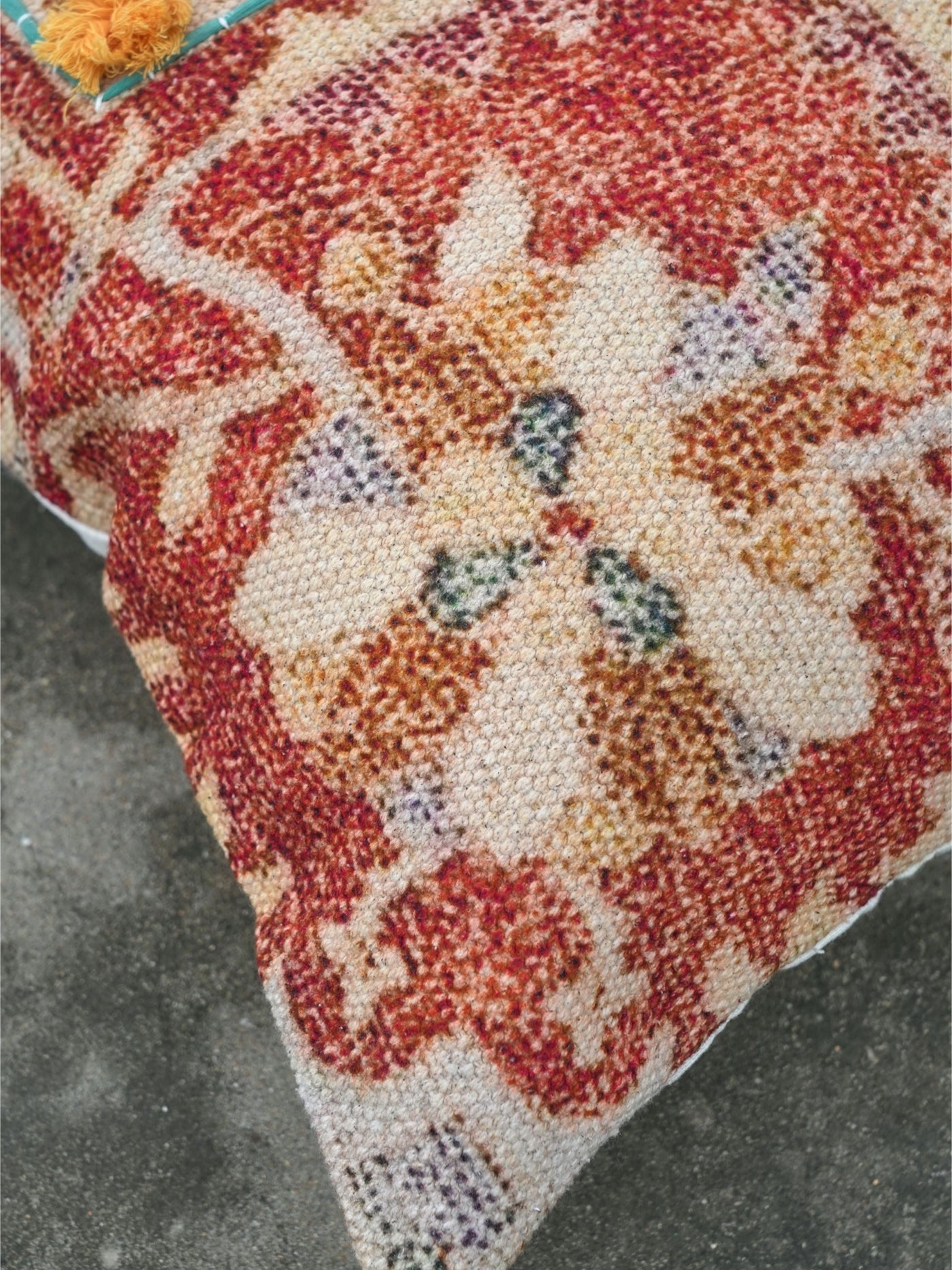 Elov Embroidered Cotton Cushion
