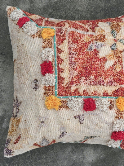 Elov Embroidered Cotton Cushion