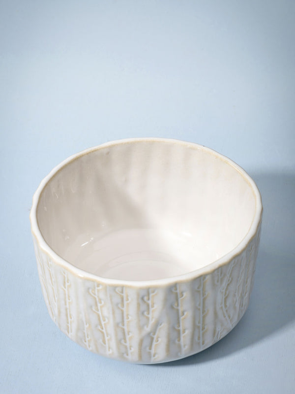Embossed Rosemary Ceramic bowl