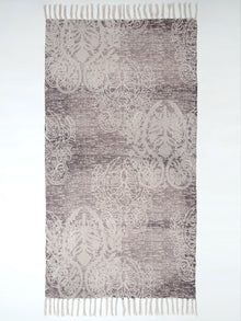 Faded Purple Block Print Rug