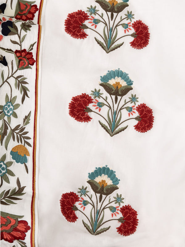 Embroidered Cotton Curtain - Faiza