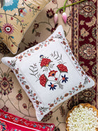 Cushion Cover - Faiza White Embroidered
