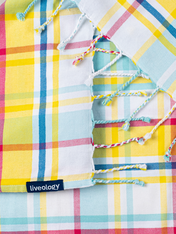 Felicity Aqua Woven Beach Towel