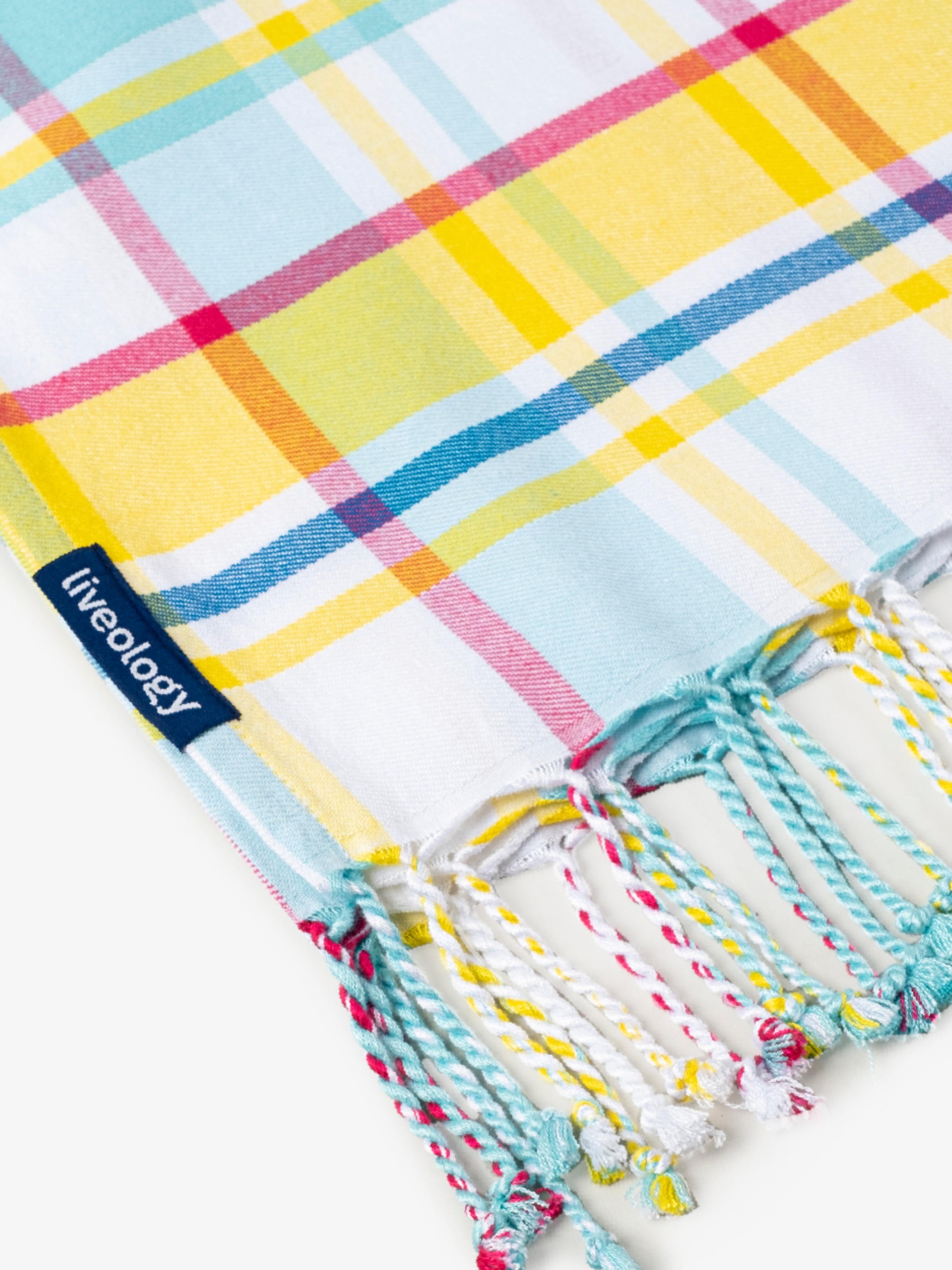 Felicity Aqua Woven Beach Towel