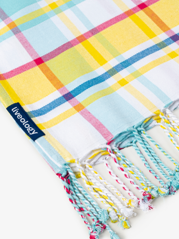Felicity Aqua Woven Beach Towel