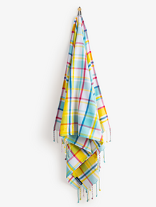 Felicity Aqua Woven Beach Towel