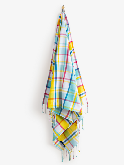 Felicity Aqua Woven Beach Towel