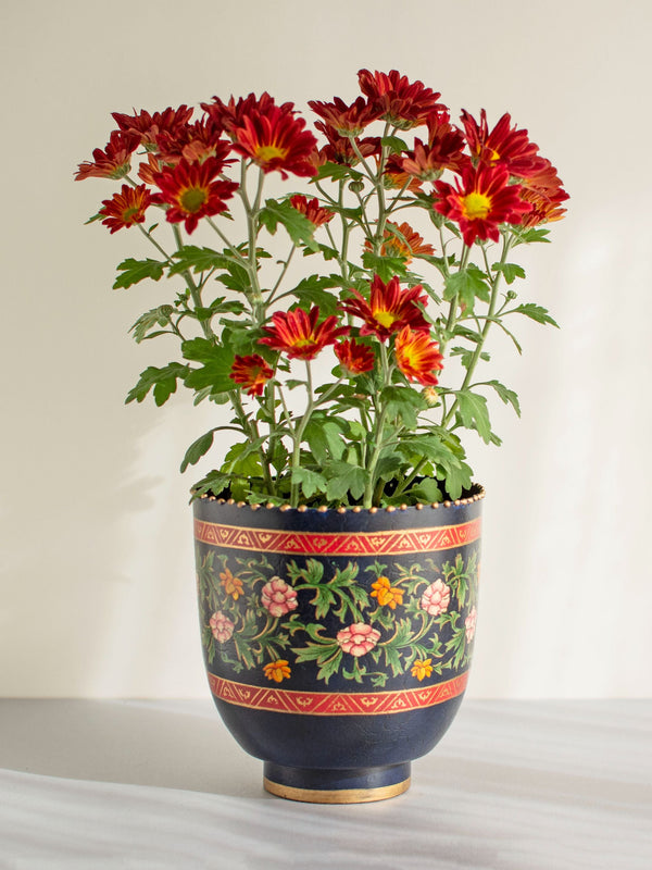 Firdaus Handpainted Iron Planter