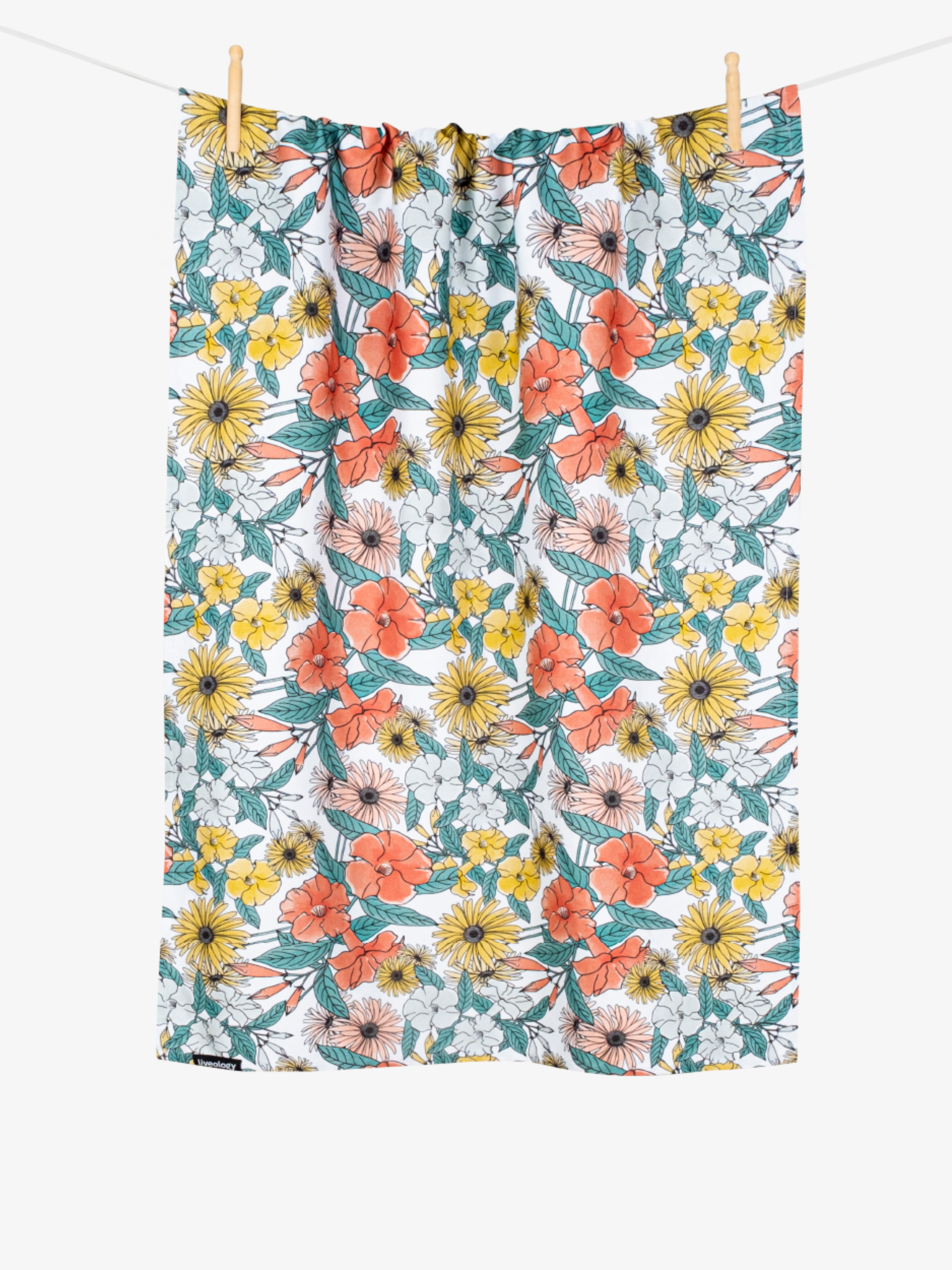 Flora Printed Beach Towel