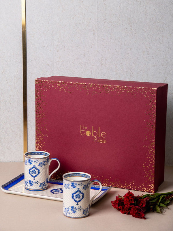 Gaj Gamini Gift Set - Platter & 2 Mugs