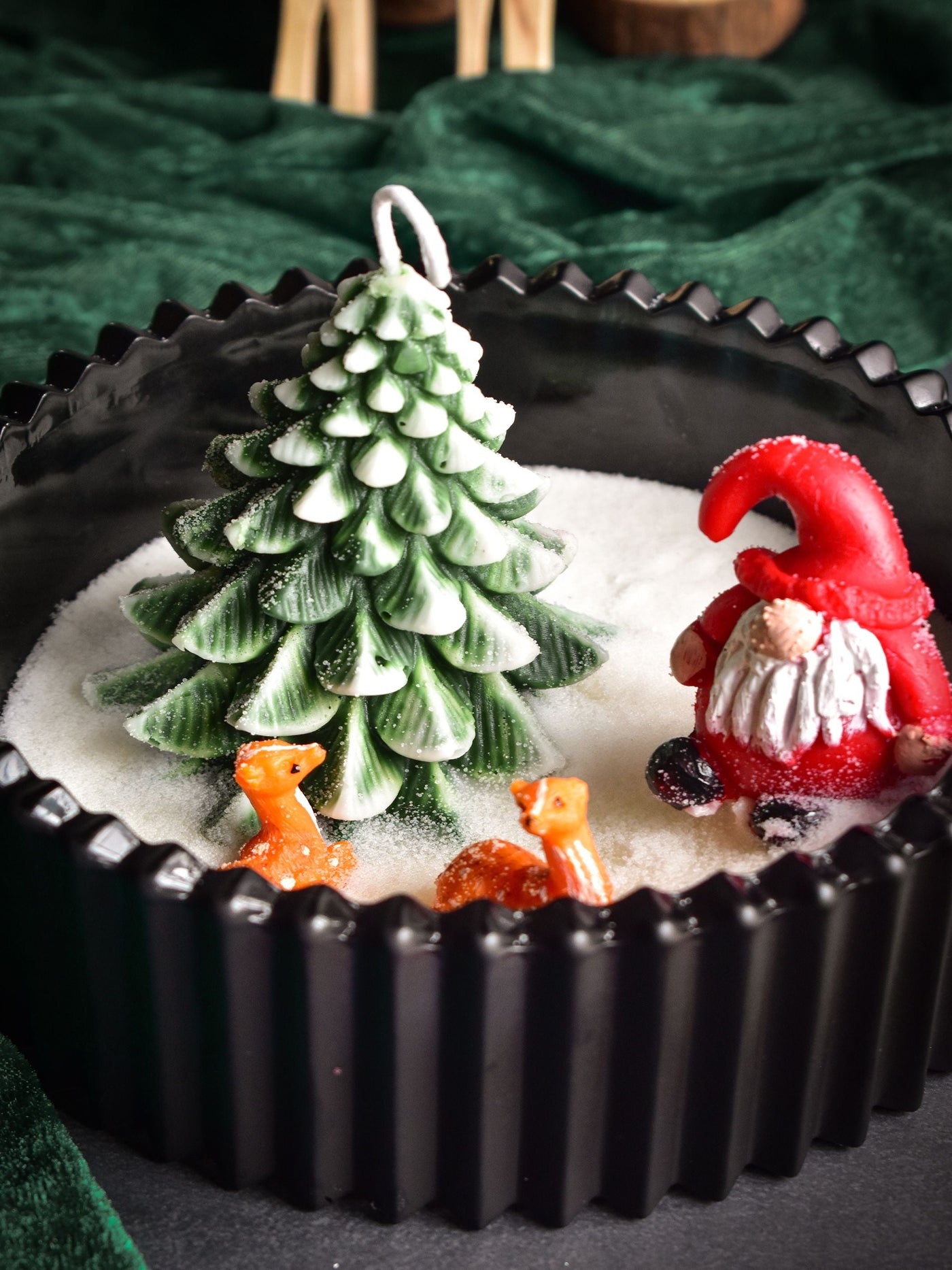 Gnome & Christmas Tree Candle