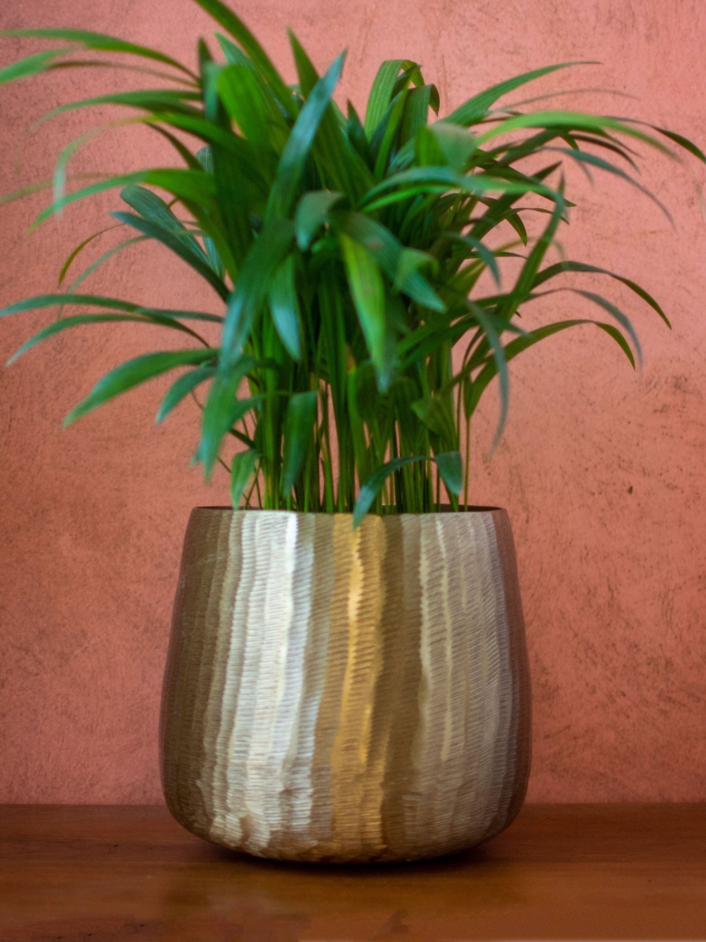Gold toned Textured Handcrafted Planter Small