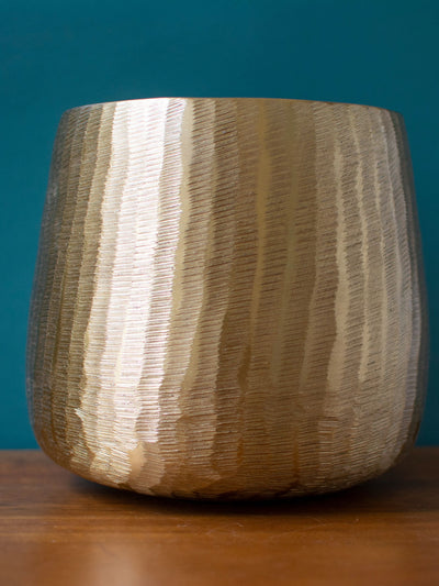 Gold toned Textured Handcrafted Planter Small