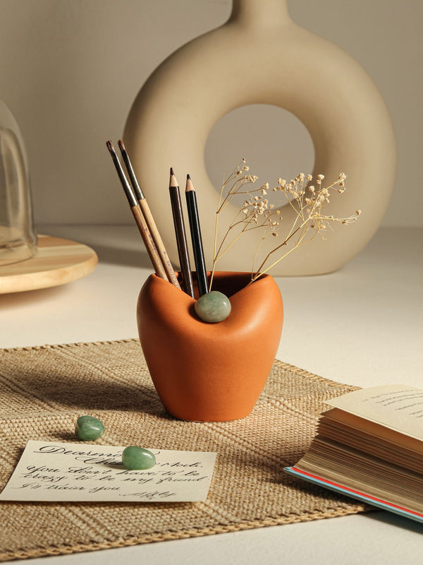 Gratitude Vase Teracotta Brown