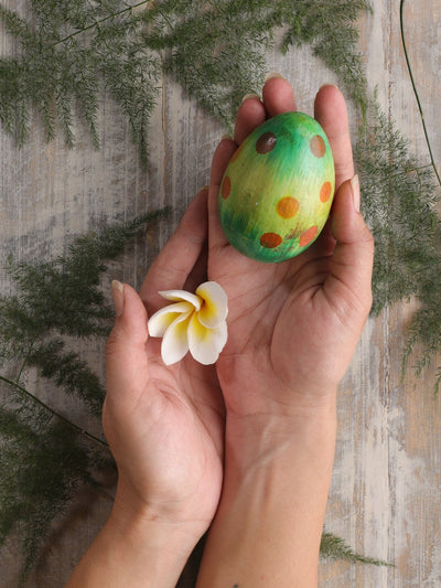 Green Ombre Polka Dot Egg