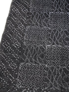 Hand Block Print Cotton Rug Black