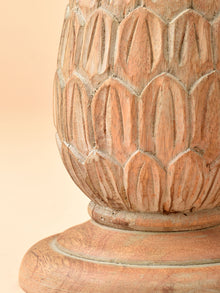 Hand Carved Leaflet Candle Stand