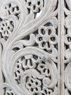Hand Carved Two Door Cabinet with Mirror Work