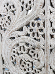 Hand Carved Two Door Cabinet with Mirror Work
