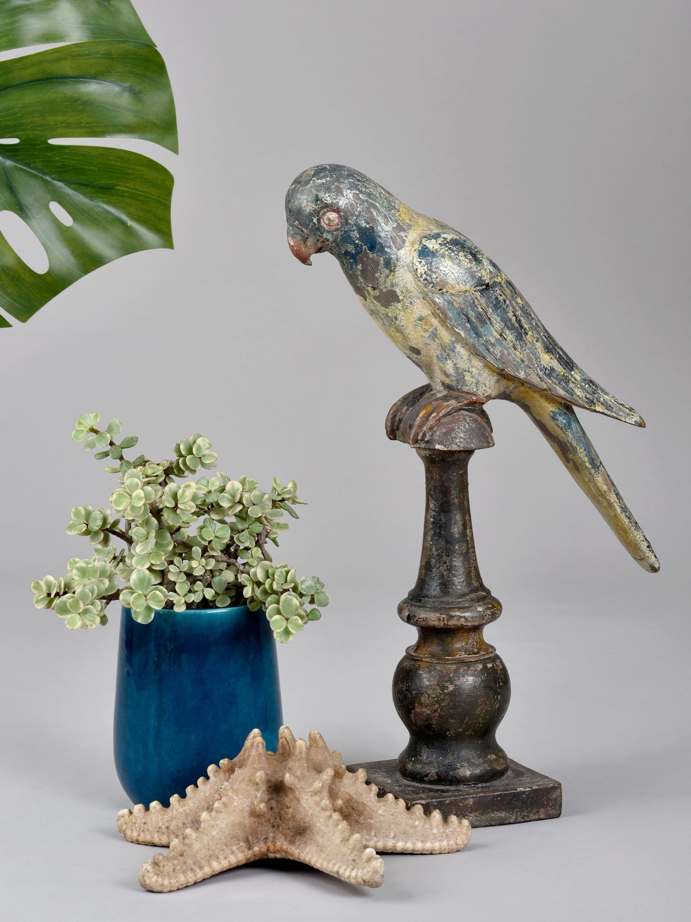 Hand Carved Vintage Macaw