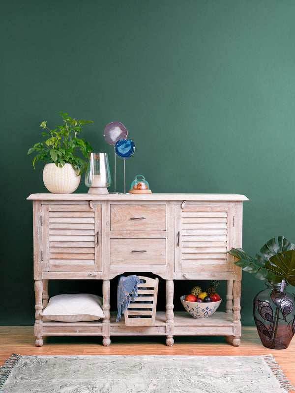 Hand Crafted Beaded Wooden Cabinet
