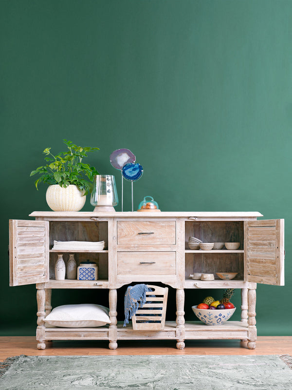 Hand Crafted Beaded Wooden Cabinet