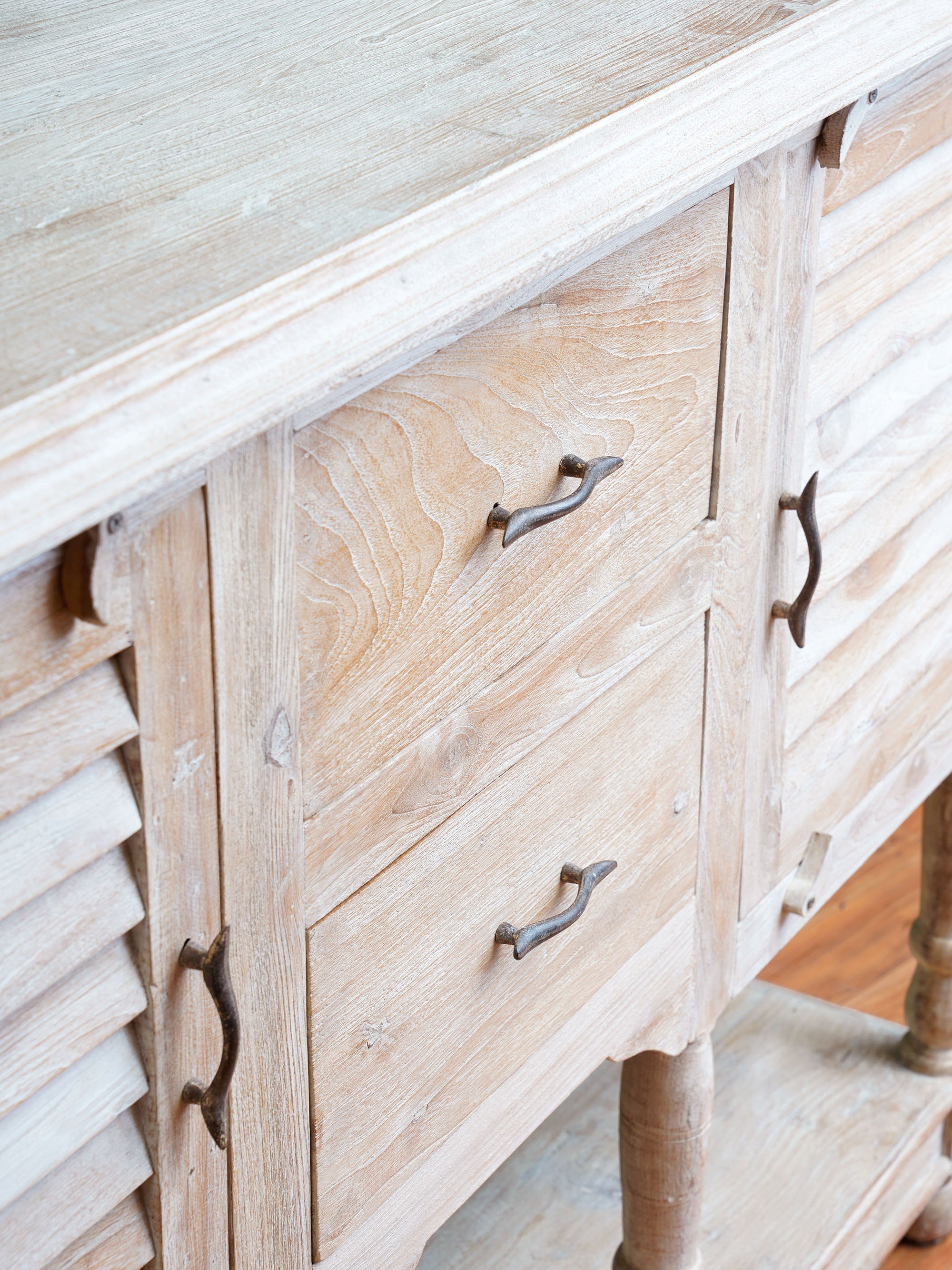 Hand Crafted Beaded Wooden Cabinet