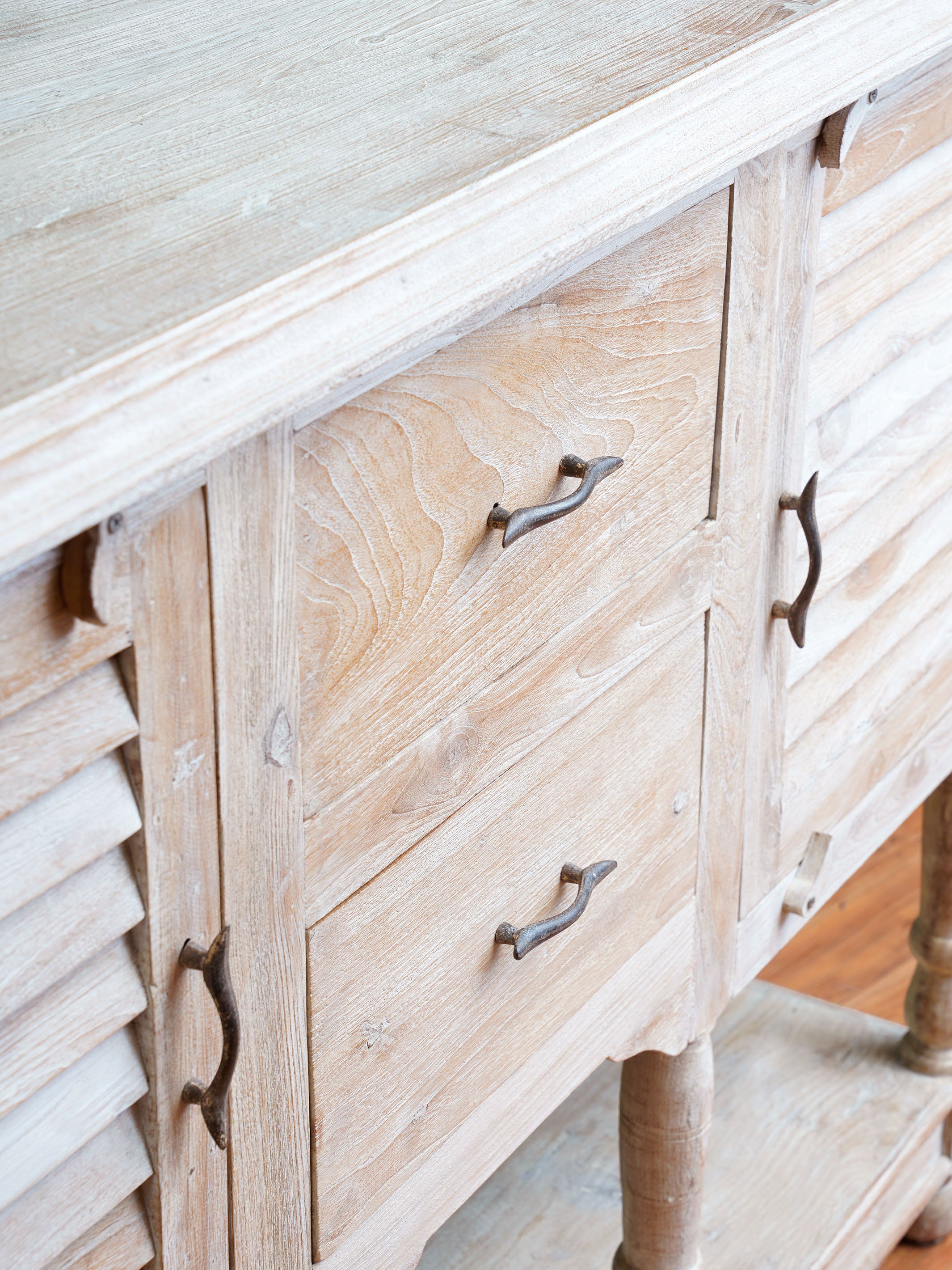 Hand Crafted Beaded Wooden Cabinet