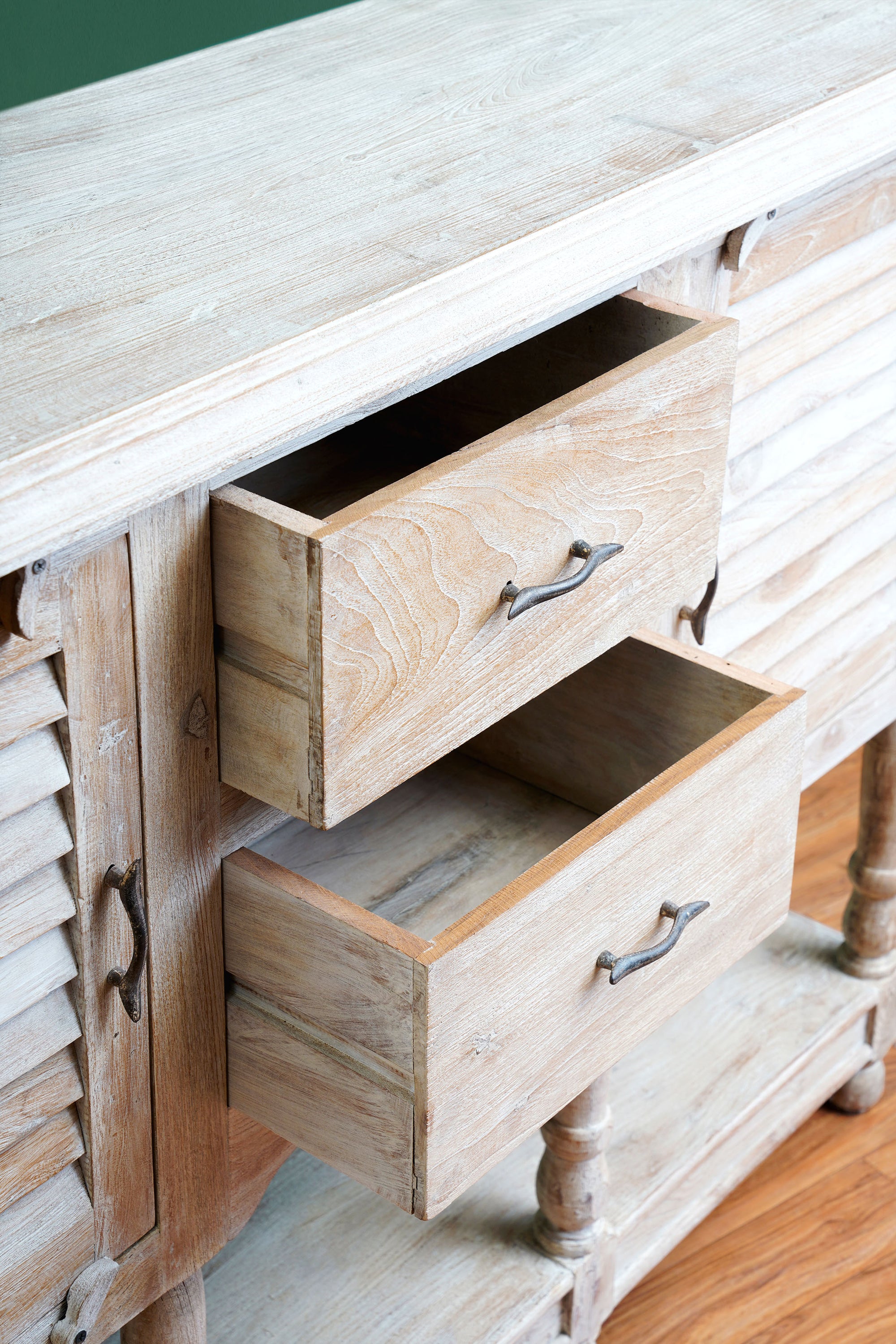 Hand Crafted Beaded Wooden Cabinet
