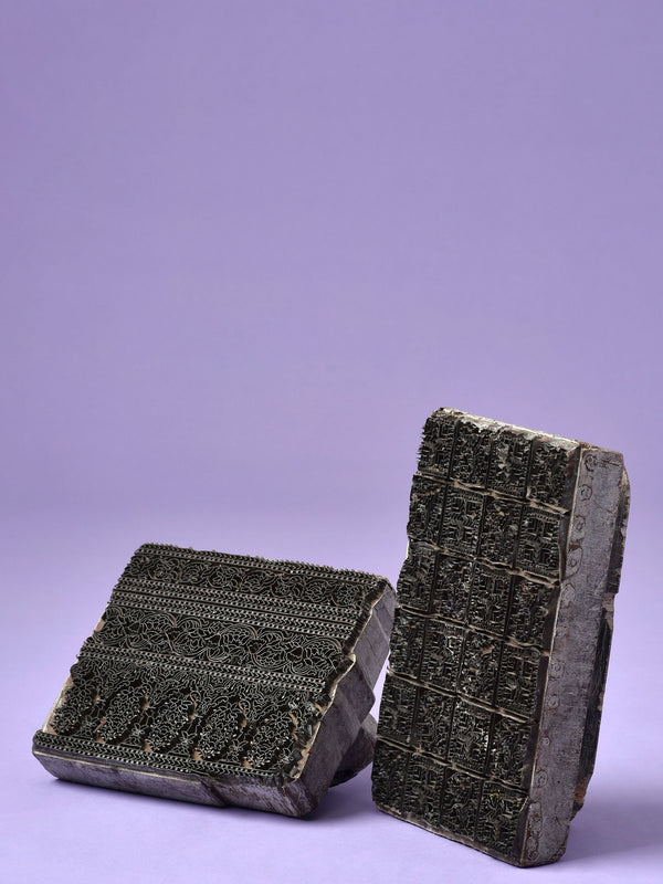 Engraved Wood & Brass Block