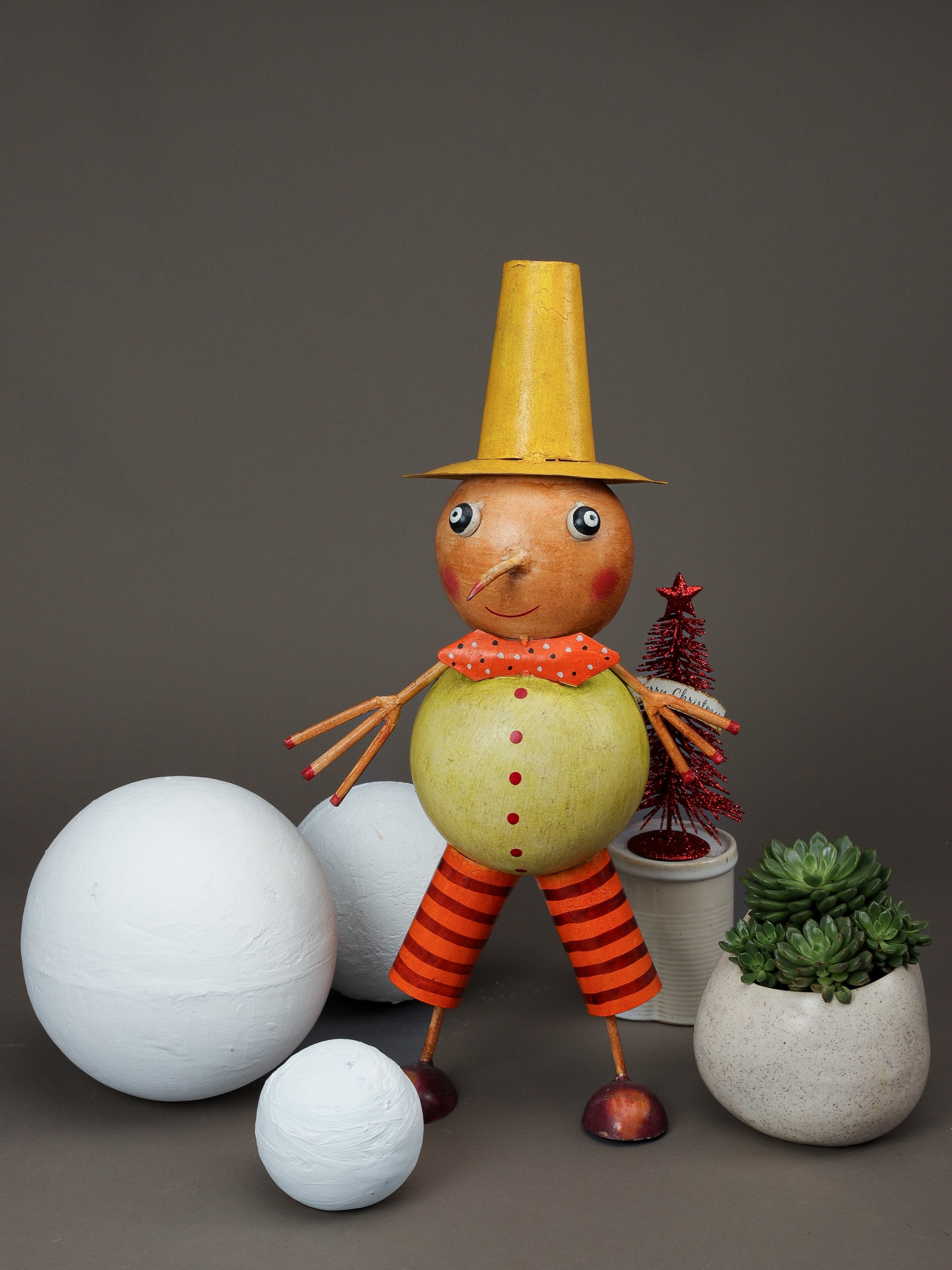 Hand Painted Quirky Snowman