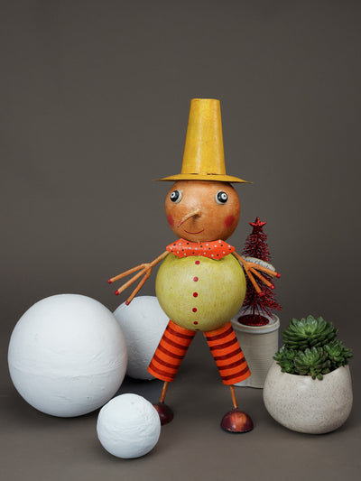 Hand Painted Quirky Snowman