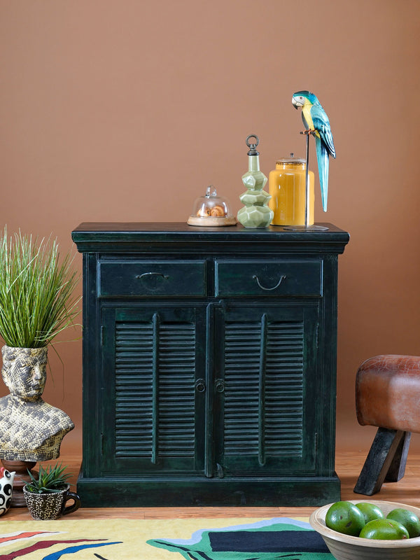 Handcarved Beadboard Cabinet