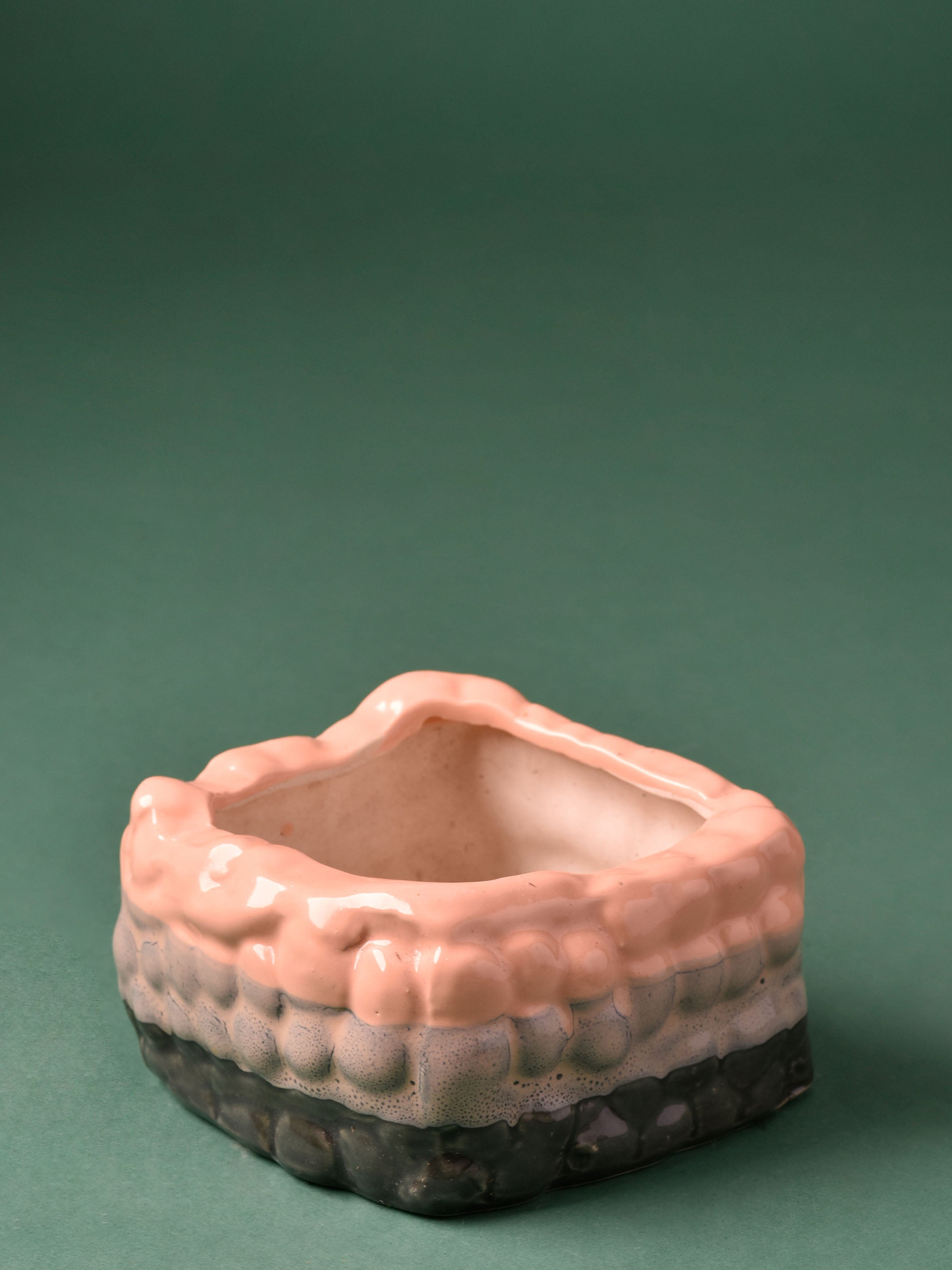 Beaded Square Ceramic Planters